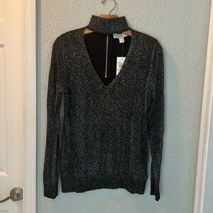 Michael Kors black and silver sweater size medium